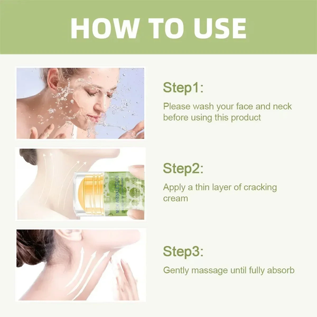 Neck Wrinkle Stick Hand Care Gentle Low-irritation Whitening DIY Qme