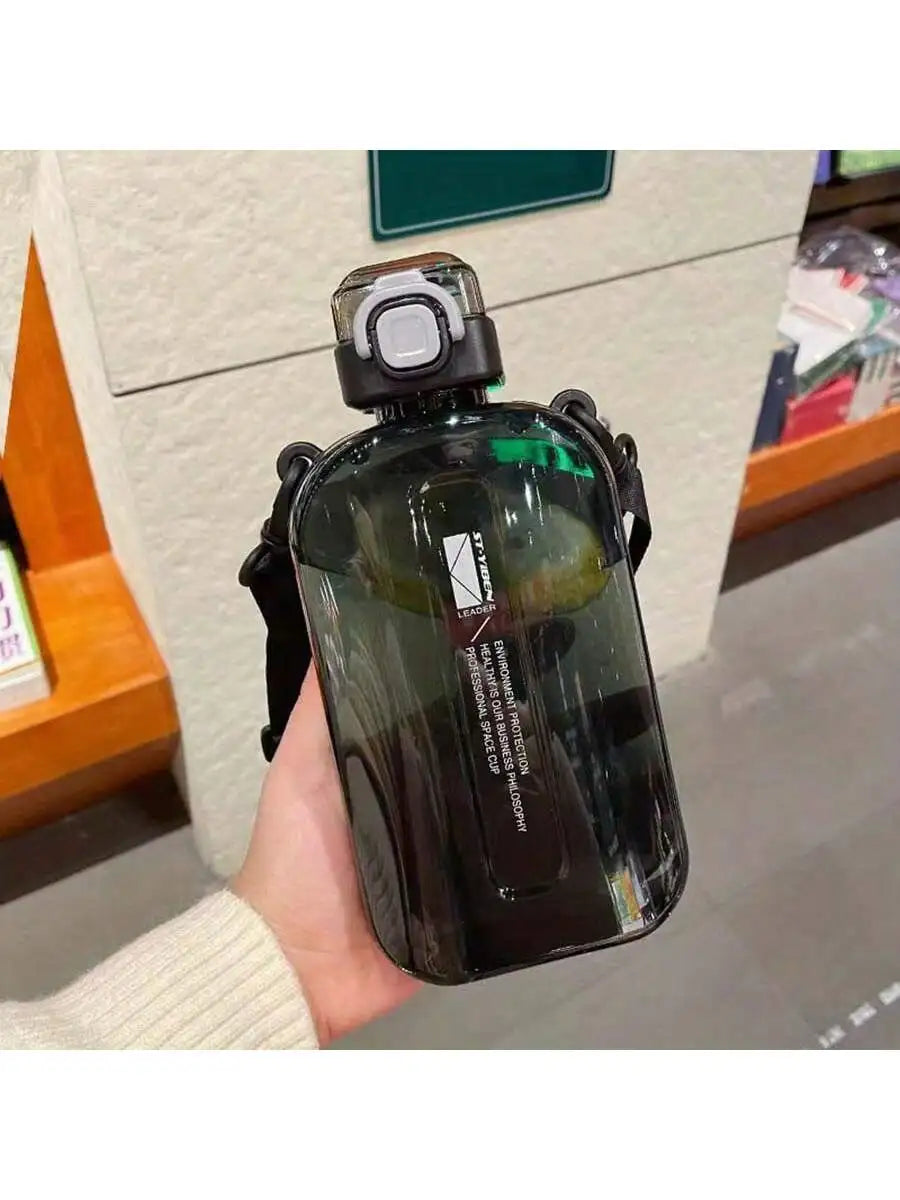 Large Capacity Portable Transparent Water Bottle Leak Proof Sports Qme