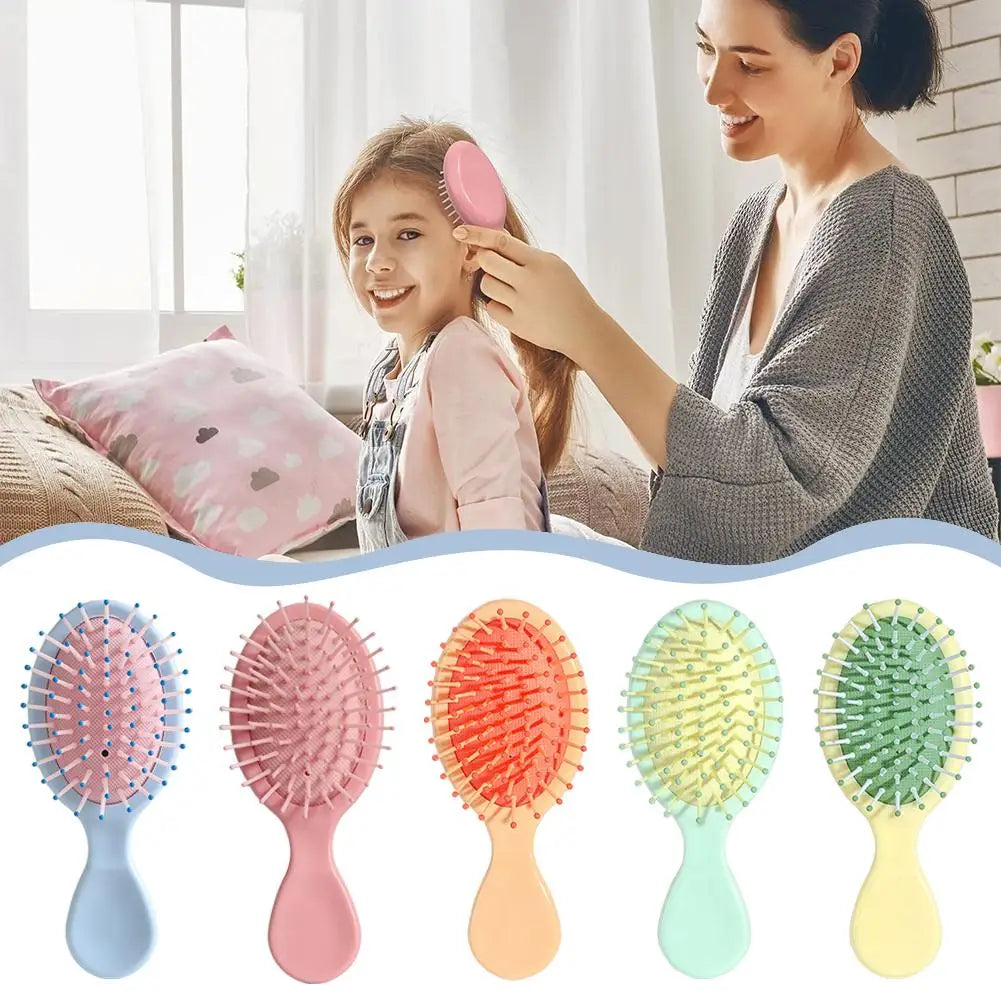 1pcs Mini Detangler Hair Brushes Massager Anti Static Air Bag Hair Comb Wet and Dry Portable Hairbrush Salon Styling Accessories Qme