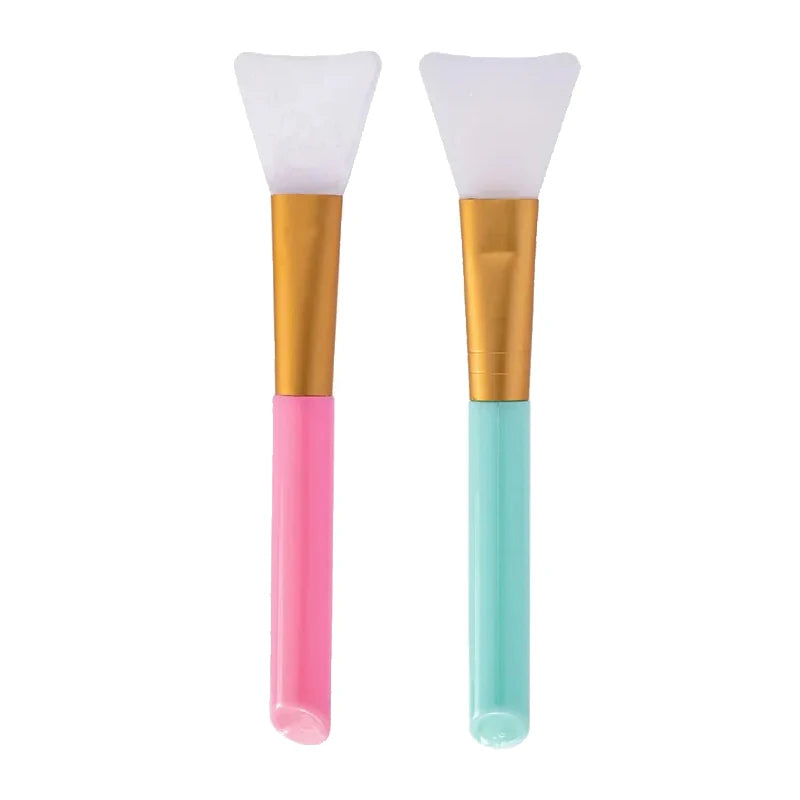 1/2/3/5-pack Silicone Facial Mask Brushes - Mild and Soft, Suitable for All Skin Types, Mud Film Brush DIY Adjusting Beauty Tool Qme Pink and Green 2pcs