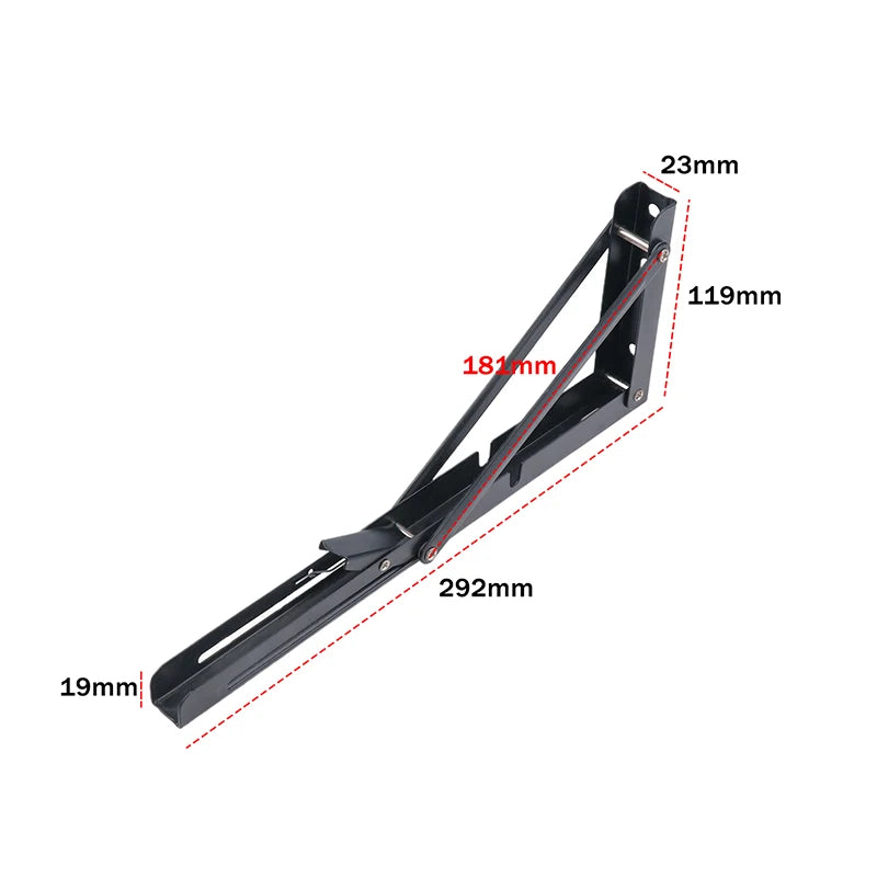 Innovative 1 Cold Rolled Steel Triangle Folding Shelf Bracket Qme 12inch 1PCS