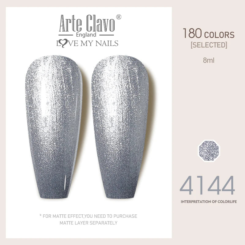 Arte Clavo Colorful Glitter Series UV Gel Nail Polish Sequin Soak Off