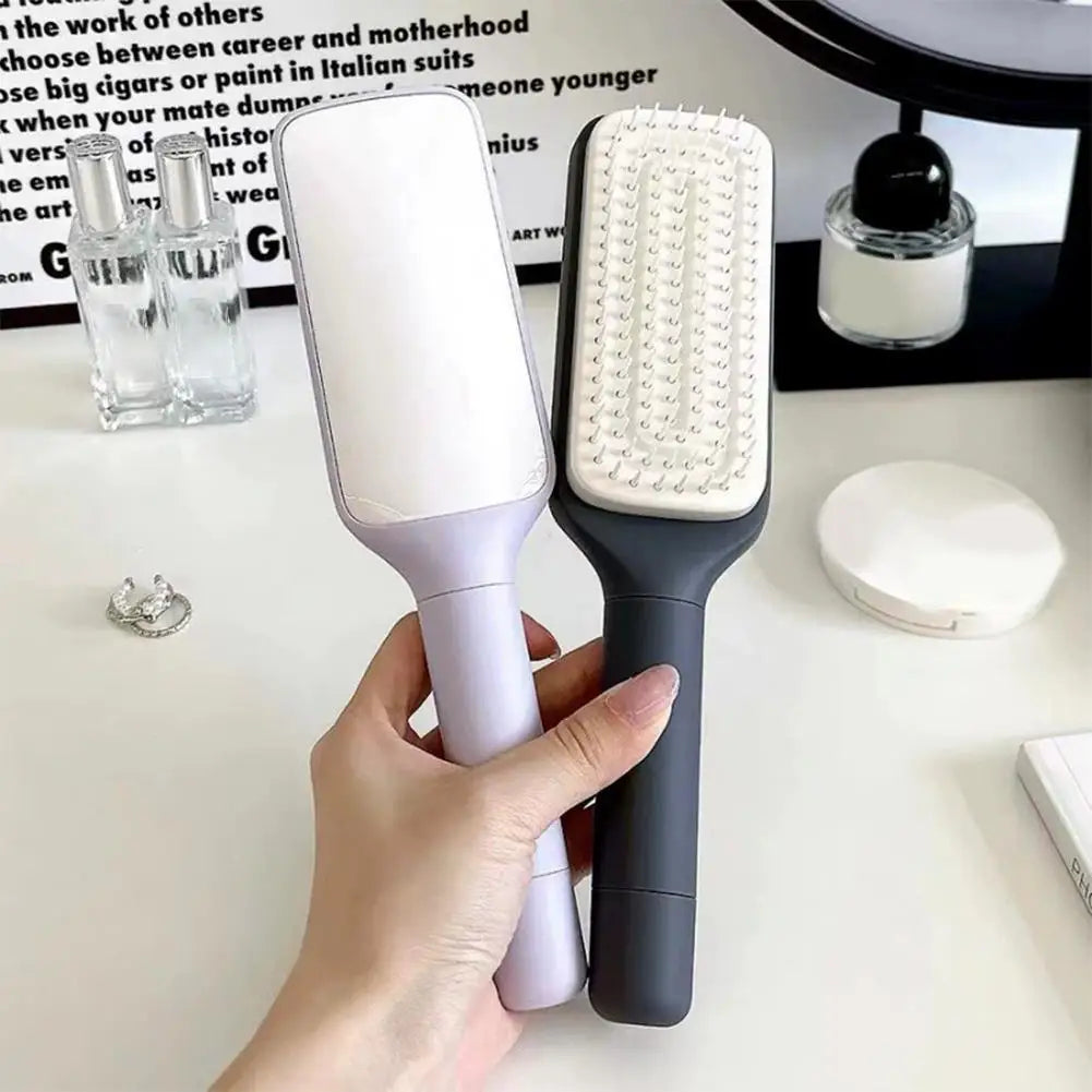 Rotatable Self Cleaning Hair Brush Massage Air Cushion Comb Magic Retractable Self-Cleaning Massage Brush Telescopic Comb Qme
