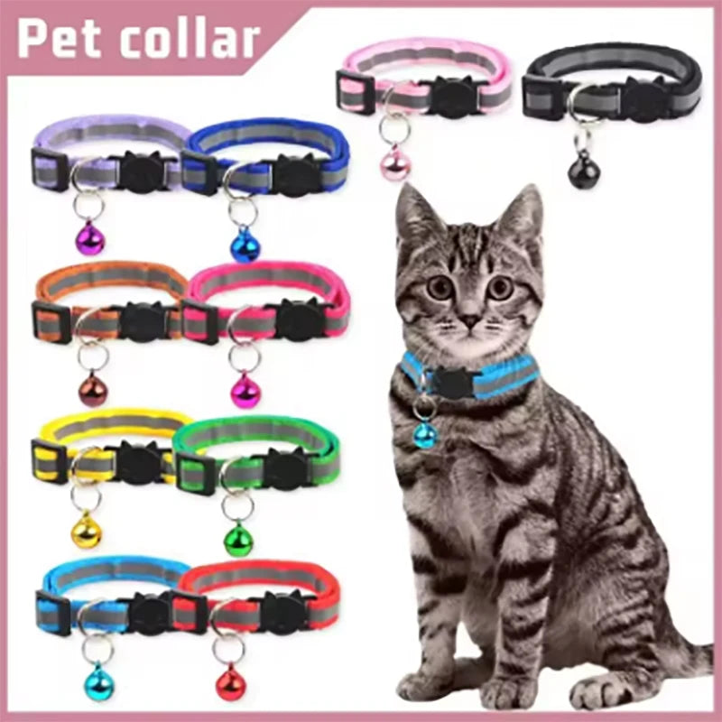 Reflective Split Type Cat Collar Colored Cat Collar Pet Kitten Product Suitable for Cats to Wear When Going Out Qme