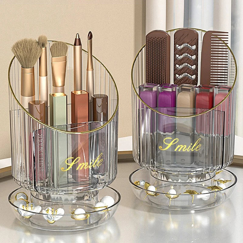 Lipstick Eyebrow Pencil Holder Eye Shadow Storage Box 360 Rotating Qme