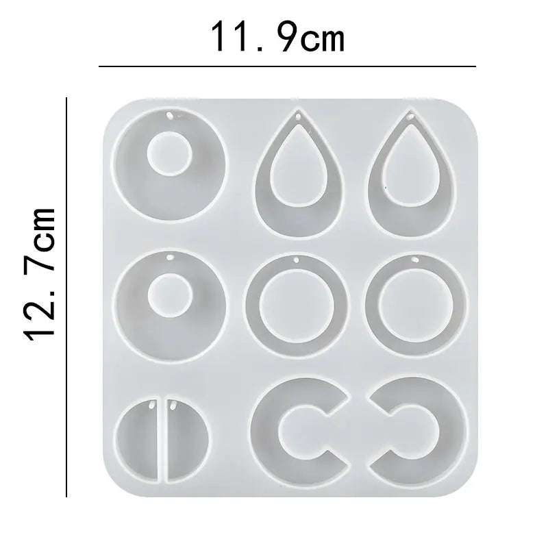 30 Styles Silicone Earring Pendant Silicone Resin Molds Jewelry Making Casting Mold for DIY UV Resin Epoxy Charms Craft Handmade Qme Style 8