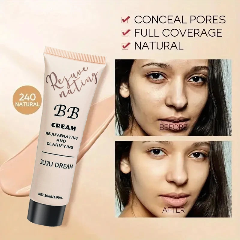 Natural Concealer BB cream, moisturizing & nourishing foundation, waterproof & long-lasting full coverage, suitable for all skin Qme