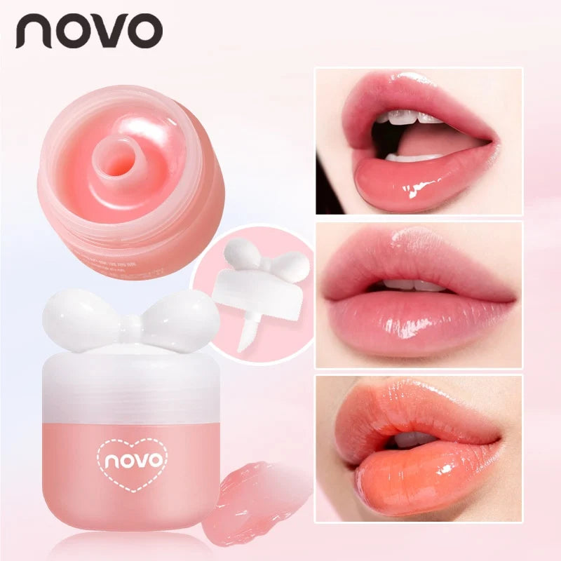 Fruit Flavored Jelly Lip Balm - Long-Lasting Hydration, Moisturizing & Nourishing Lip Oil, Day & Night Lip Care With Vitamin E Qme