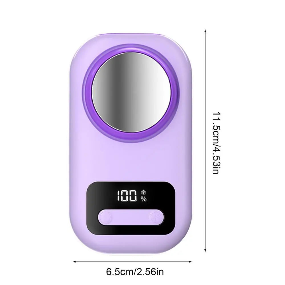 Portable Clip On Fan Portable Rechargeable LED Display Device Personal Waist Fan Clip On For Men Camping Outdoor Indoor Beach Qme China Mainland Purple