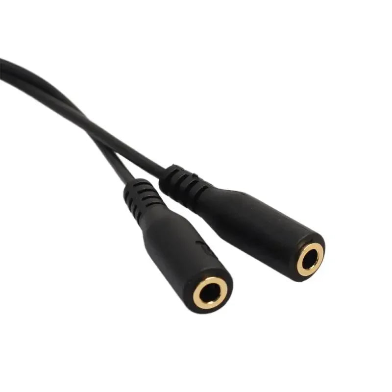 10PCS Y Splitter Cable 3.5 Mm 1 Male To 2 Dual Female Audio Cable for Earphone Headset Headphone MP3 MP4 Stereo Plug Adapter Qme