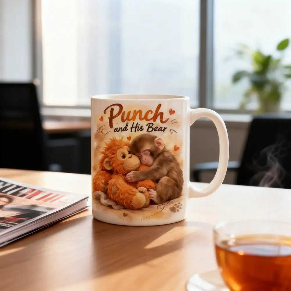 Protect Punch Monkey Coffee Mugs Novelty Funny Little Ceramic Mug Tea Qme