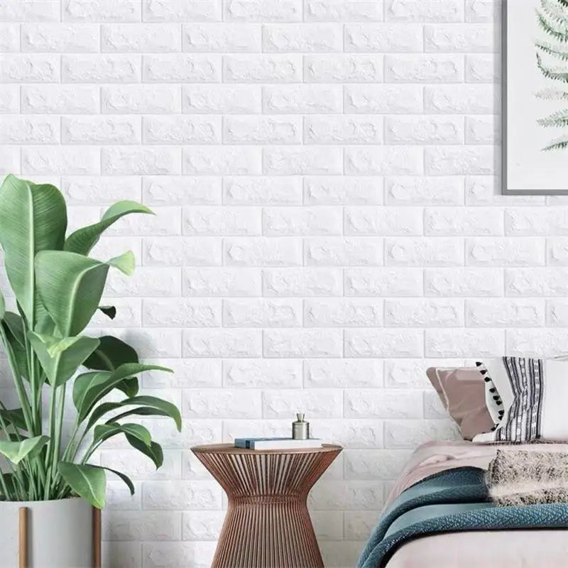 Waterproof Peel and Stick Wallpaper in Rolls Removable Faux Brick for Bathroom Kitchen Living Room DIY Decorative Background Qme