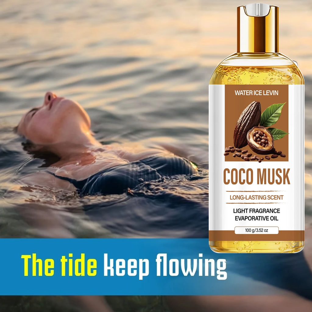 Light Fragrance Coco Musk Evaporative Body Oil, Hydrating Firming Collagen Body Skin Treatment Qme