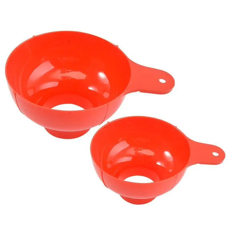 High-end Wide Mouth Funnel Plastic Popular Salad Dressing Liquid Qme 2pcs Red