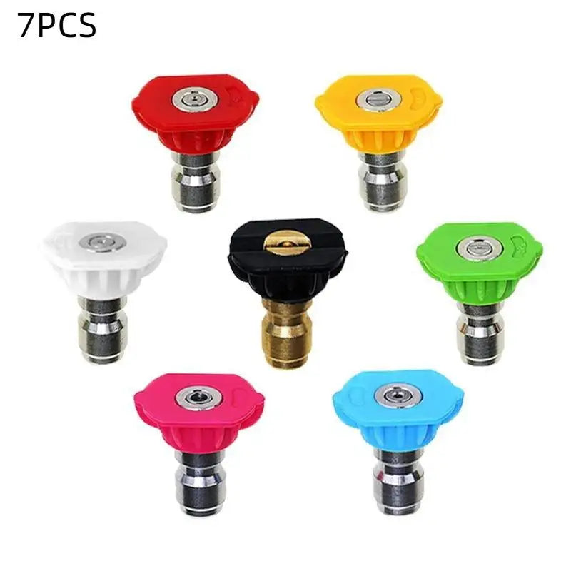 5 1 Quick Connect Garden Pressure Washer Spray Nozzle 0 65 Degree Qme 7PCS