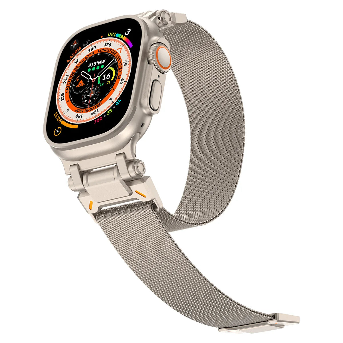 Milanese Titanium Color Band For Apple Watch Ultra 2/1 49mm Series 10 9 8 7 46mm 45mm Magnetic Loop Strap For iWatch 6 5 4 44mm Qme