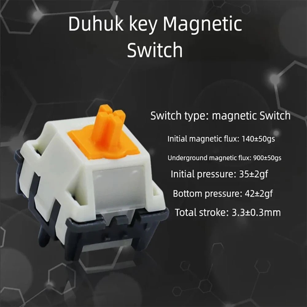 Duhuk Magnetic Linear Switch Noise Reduction High Precision Games Magnetic Shaft HIFI Mechanical Magnetic Shaft Keyboard Switch Qme