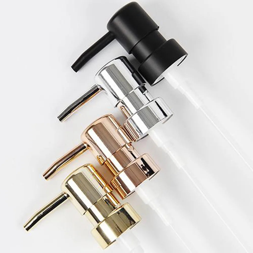 1set Soap Pump Liquid Pump Head Lotion Dispenser Head Round Head 28 Thread Bath Bottle Press Nozzle ABS Lotion Pump Head Qme
