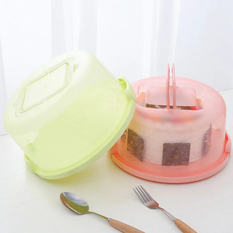 Kitchen PP Transparent Round Fresh-keeping Storage Boxs Portable Qme