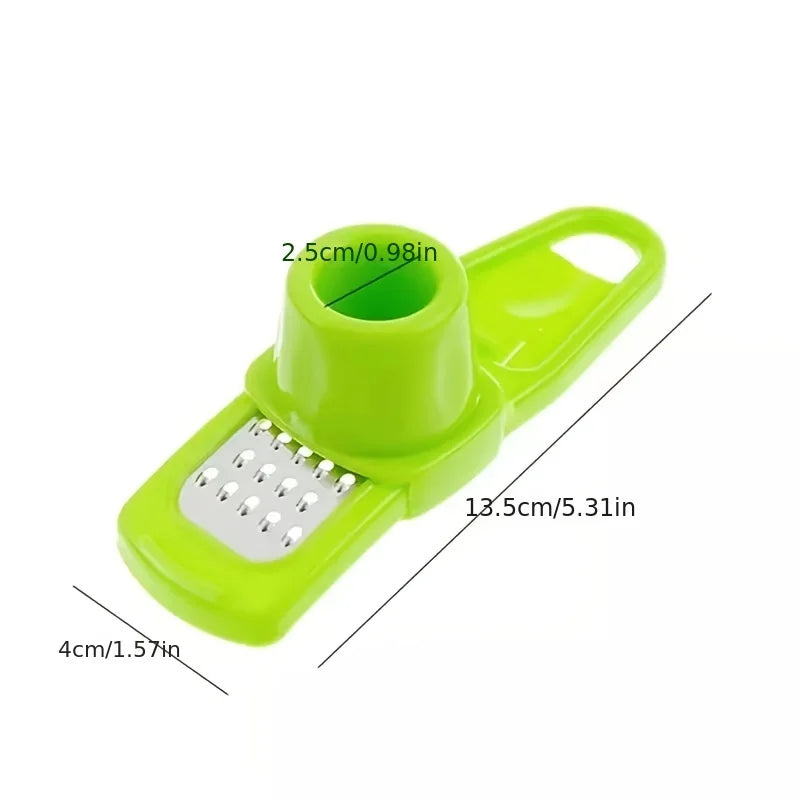 1 Garlic Press Peeler Manual Cutting Pounding Squeezing Paste Pestle Qme green
