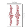 1P Red Rose Temporary Tattoo Bracelet Tattoo Sticker Waterproof Sweatproof Realistic Tattoo Hand-drawn Art Design Qme CC-334