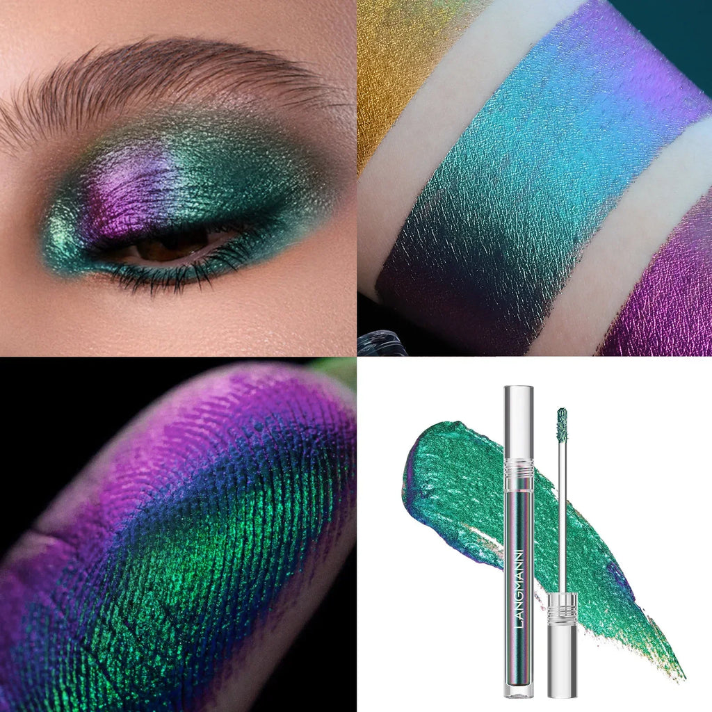 1pc Chameleon Liquid Eyeshadows Shiny Longlasting Eye Shadow Duochrome Eyeshadow Fashion High Quality Make Up Art Women Cosmetic Qme