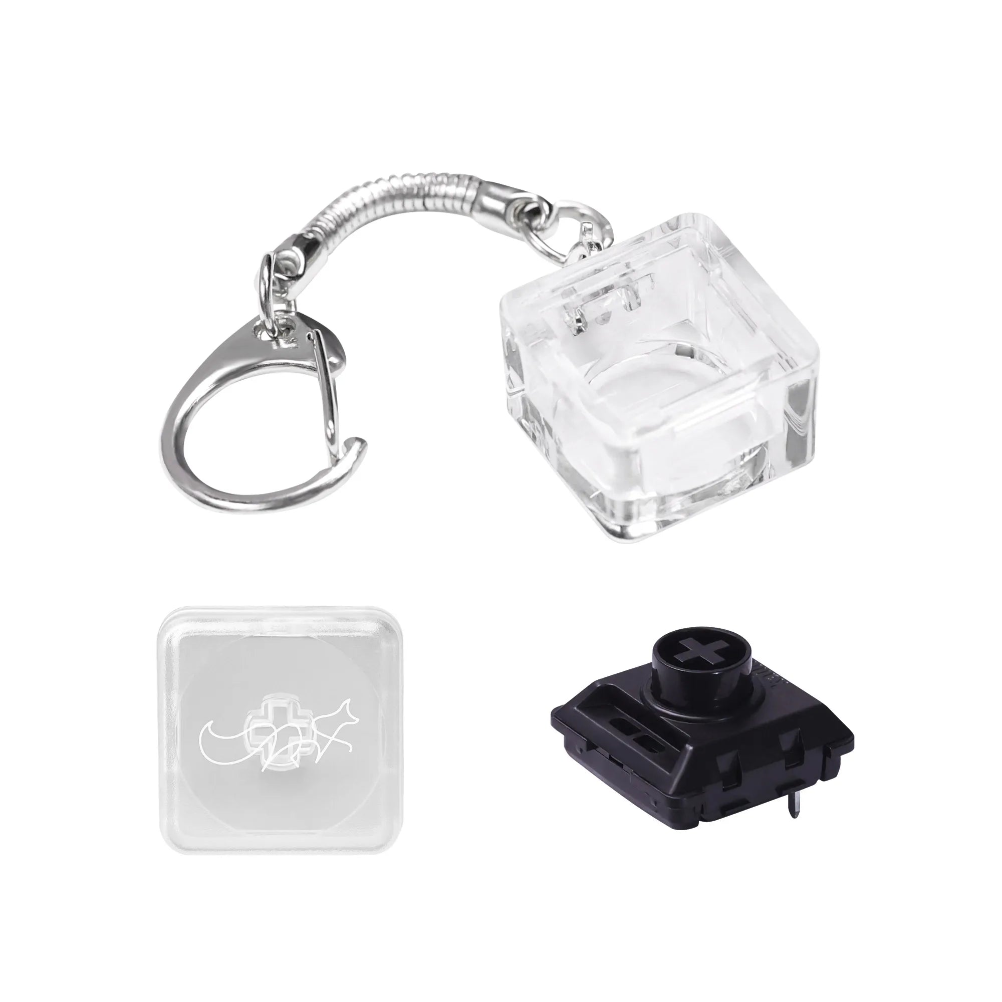 12 Kind Finger Button Anti-stress Toy Acrylic Mechanical Keyboard Keycaps Office Decompression Calming Children Adults Unzip Top Qme Black cloud