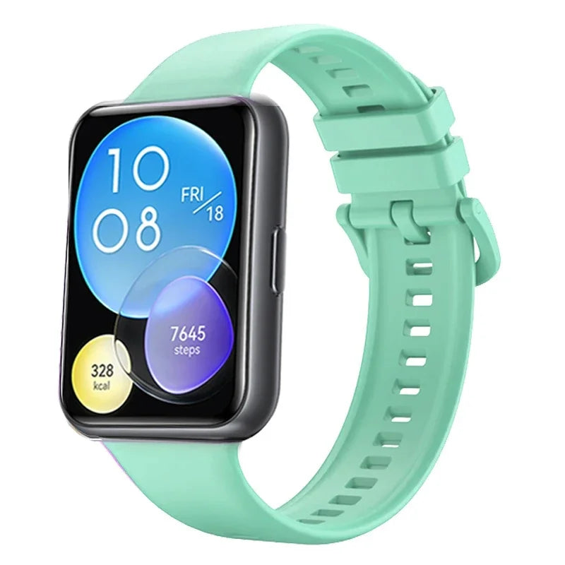 Silicone Band For Huawei Watch FIT 2 Strap smart Wrist watchband metal Buckle sport Replacement bracelet fit2 correa Accessories Qme UGr
