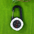 Luminous Compass Keychain Carabiner Portable ABS Material Directional Qme White
