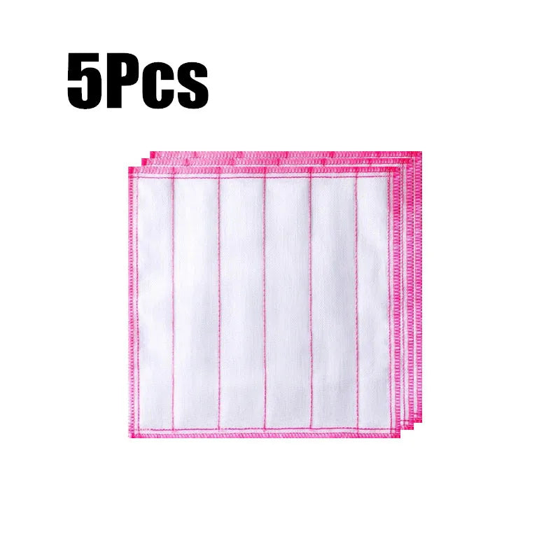 20Pcs Kitchen Towels Cotton Dishcloth Super Absorbent Non-stick Oil Reusable Cleaning Cloth Kitchen Daily Dish Towels Qme 5Pcs