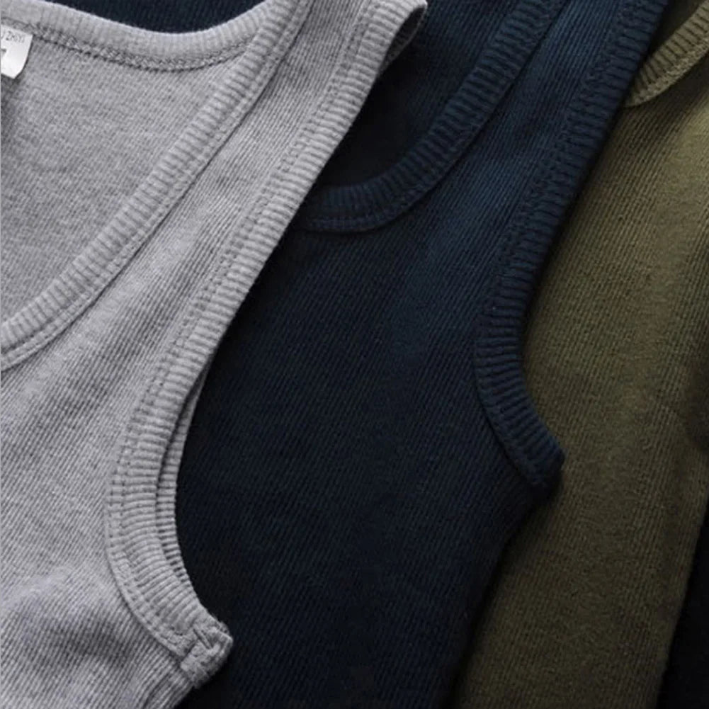 Men Solid Tank Top Breathable Sport Vest Quick-drying Keep Fit Shirt Sleeveless Square Neck T-shirt Running Fitness Clothing Qme