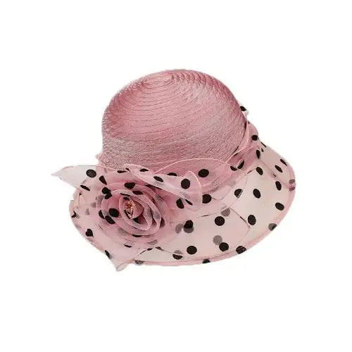 Floral Organza Sun Hat Elegant Wide Brim Bucket Hat UPF 50+ Breathable Flower Vacation Style Beach Sun Hat Qme FZ