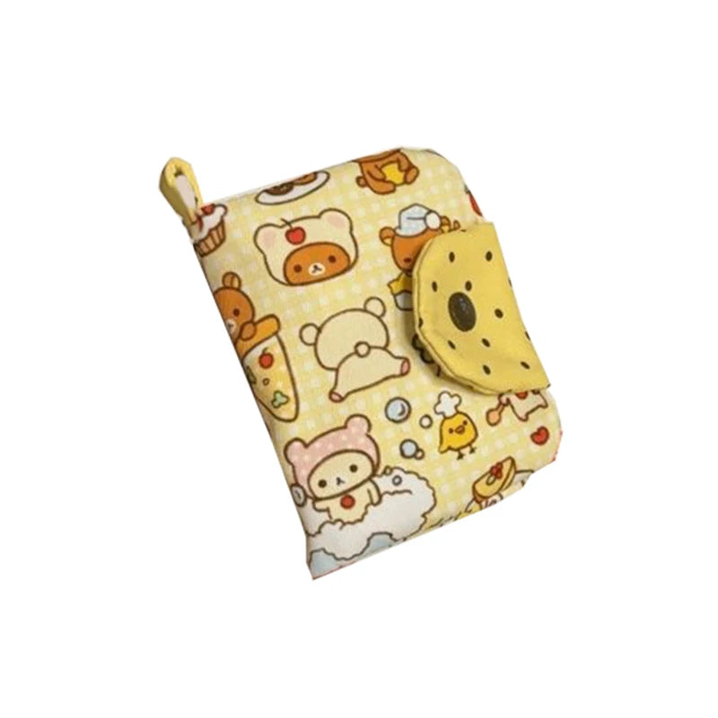 Student Key Bag Retro Cute Ins Little Fresh Cartoon Bear Coin Purse Qme