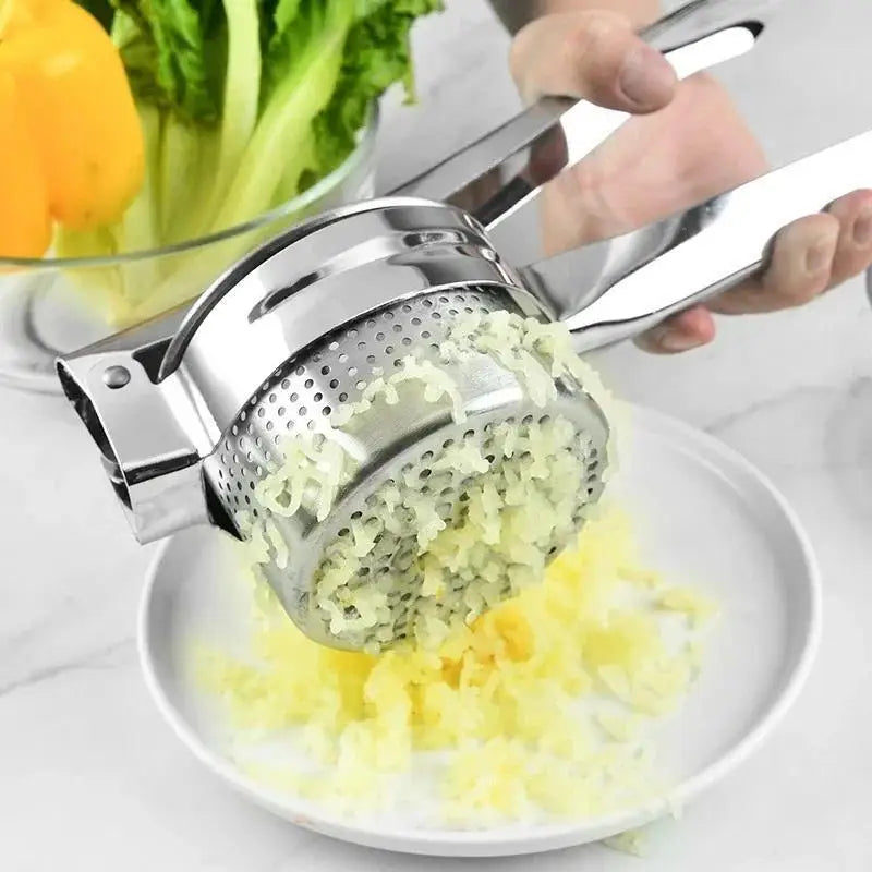 Stainless Steel Masher Ricer Press Mashed Potatoes Maker Fruit Qme
