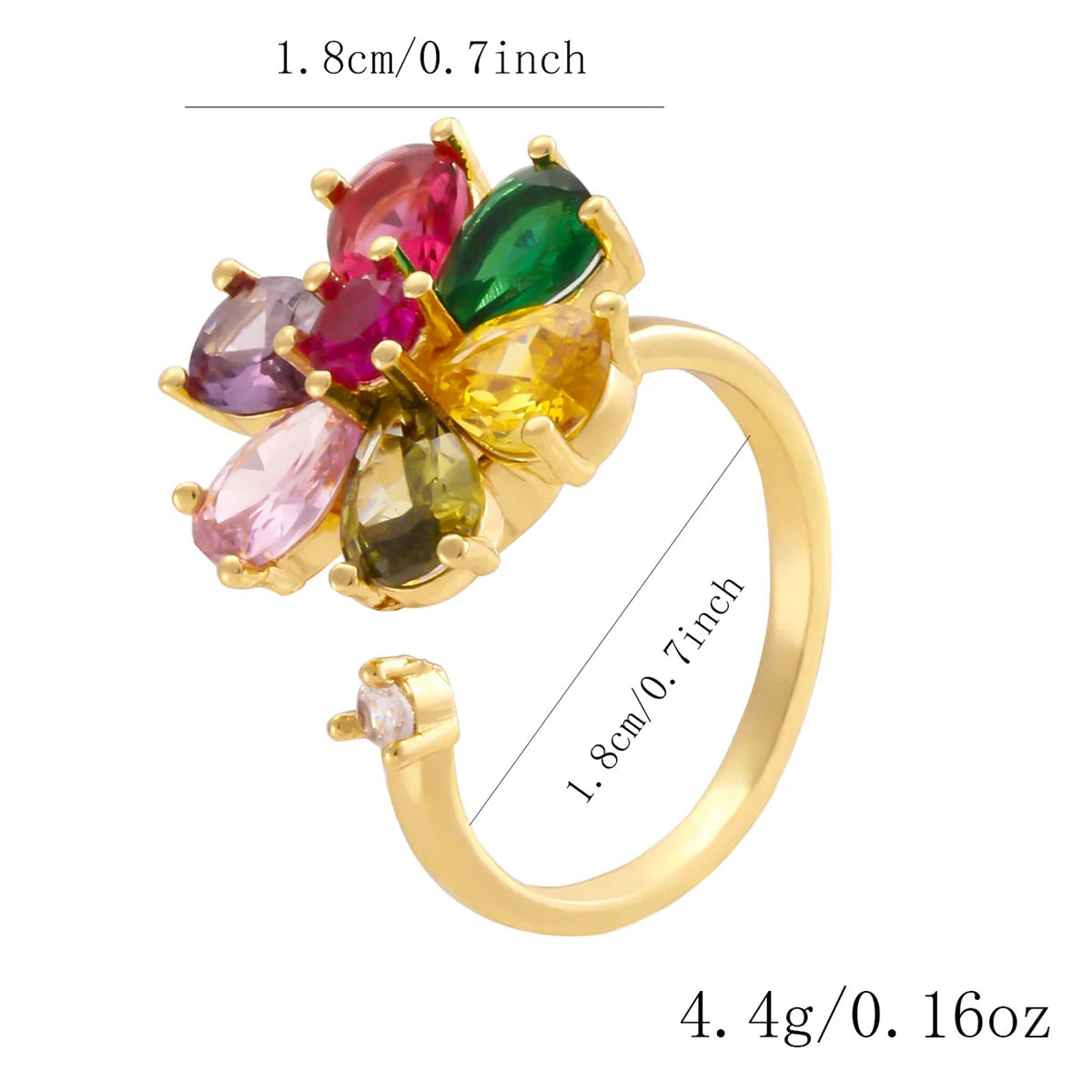 Luxury Rotating Animal Rings Women Spinner Fidgets Cute Flower Heart
