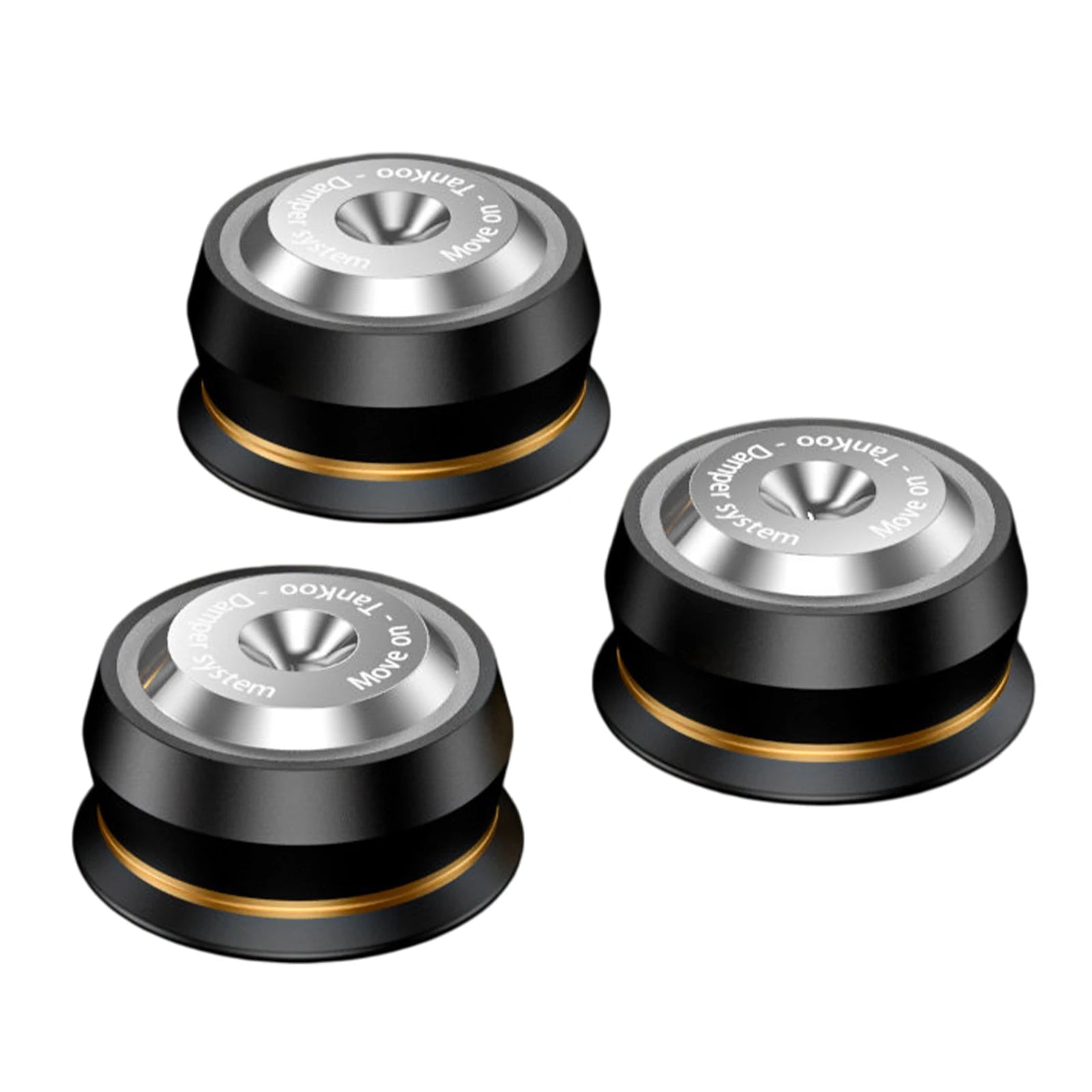 Speaker Isolation Stand Feet Stainless Steel Audio Isolation Feet 63x26mm Universal for Subwoofer CD DVD Amplifier Turntable Qme 3Pcs