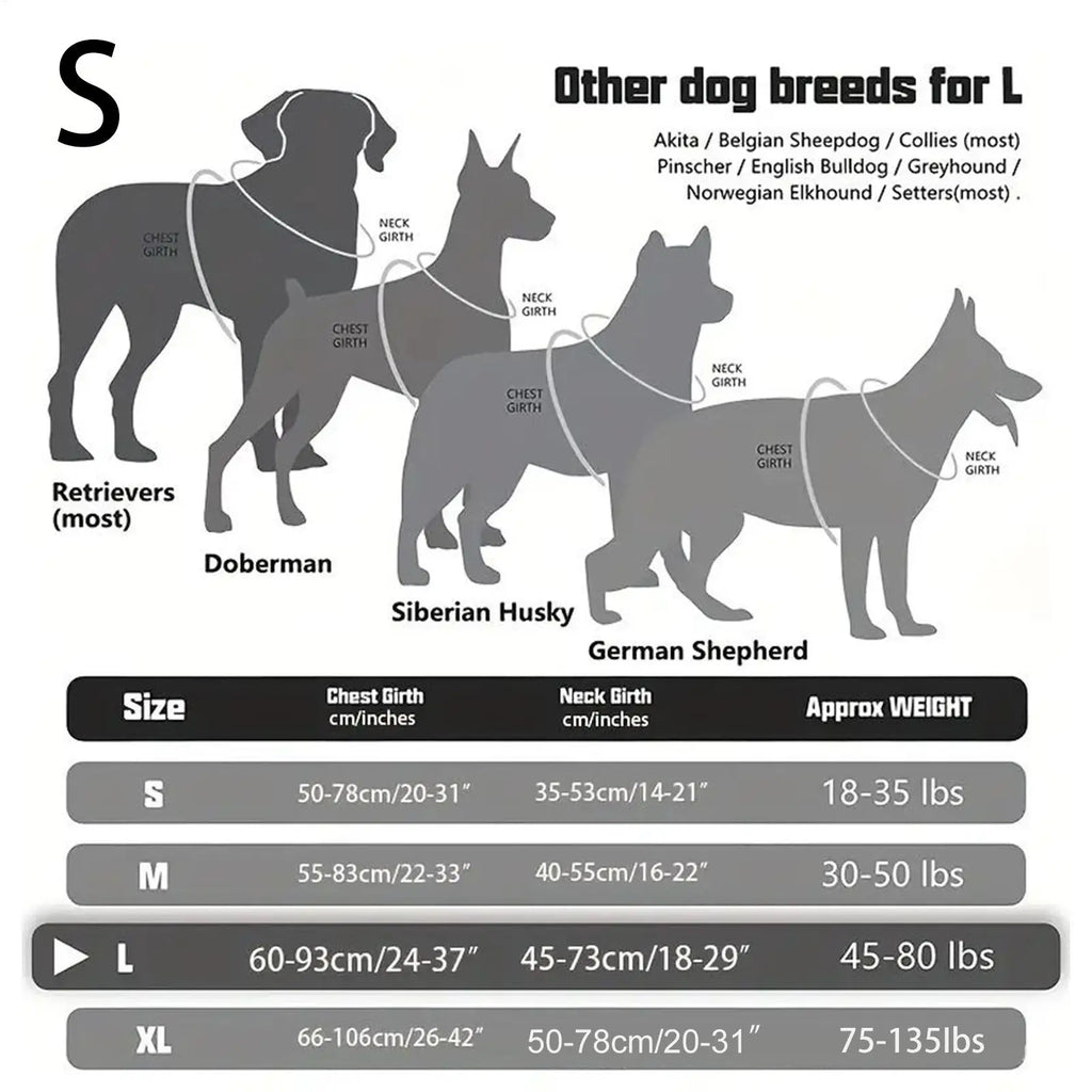 Dog Harness Metal Buckle Dog Training Harness Vest Adjustable Collar For Medium Large Outdoor Rescue Hunting Tasks Search Qme