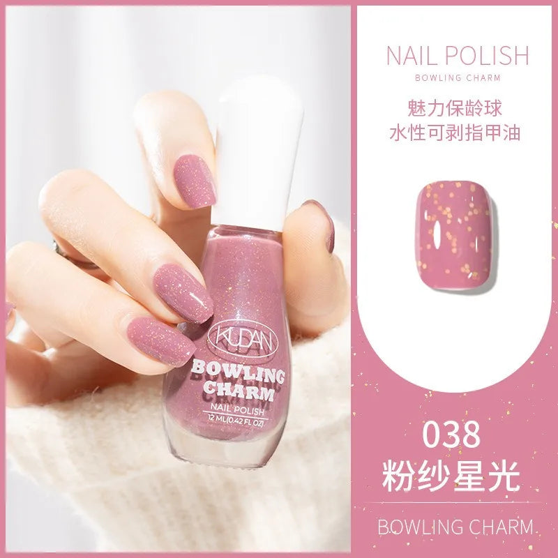 40 Colors Nail Polish Summer Water-based Quick Drying Tearable Art