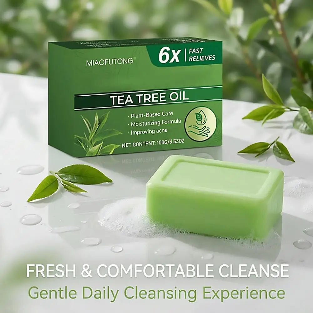 Natural Foot Body Soaps Relief Soap Bar Tea Tree Oil Healthy Skin Qme