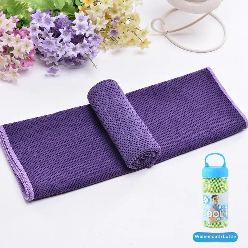 Breathable Cooling Towel Ultra Soft Microfiber Quick Drying Sunstroke Prevention Outdoor Sports Qme Purple