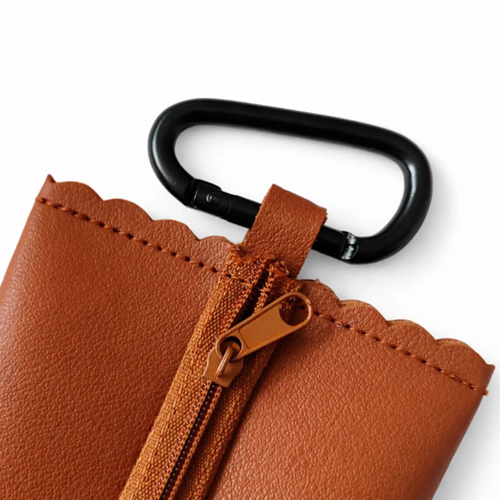 Poop Bag Holder Carabiner Zipper Pouch Pet Waste Dispenser Puppy Qme