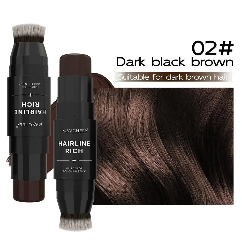 2 In 1 Root Cover Up Stick Waterproof Easy Application Head Root Concealer Long Lasting Sweatproof Temporary Hair Dye Stick Qme B