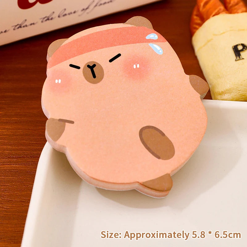 60 Sheets Capybara Post Sticky Notes High-quality Cute Reusable Qme A4