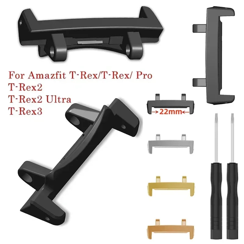 Metal Connector with Tool For Amazfit T-Rex 3 Screw Rod Watch Strap Adapter for T-Rex /T-Rex Pro/T Rex 2 Smartwatch Accessories Qme