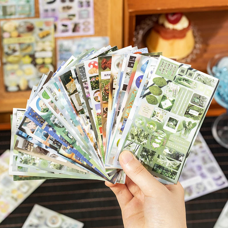 20 Pcs Die cut Stickers book Retro Cartoon Decorative handmade Scrapbooking supplies Diary Sticker Japanese Stationery Stickers Qme