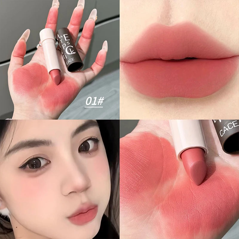 6 Colors Waterproof Nude Matte Lipsticks Long Lasting Lip Stick Not Fading Sexy Red Pink Velvet Lipsticks Makeup Cosmetic Batom Qme 01