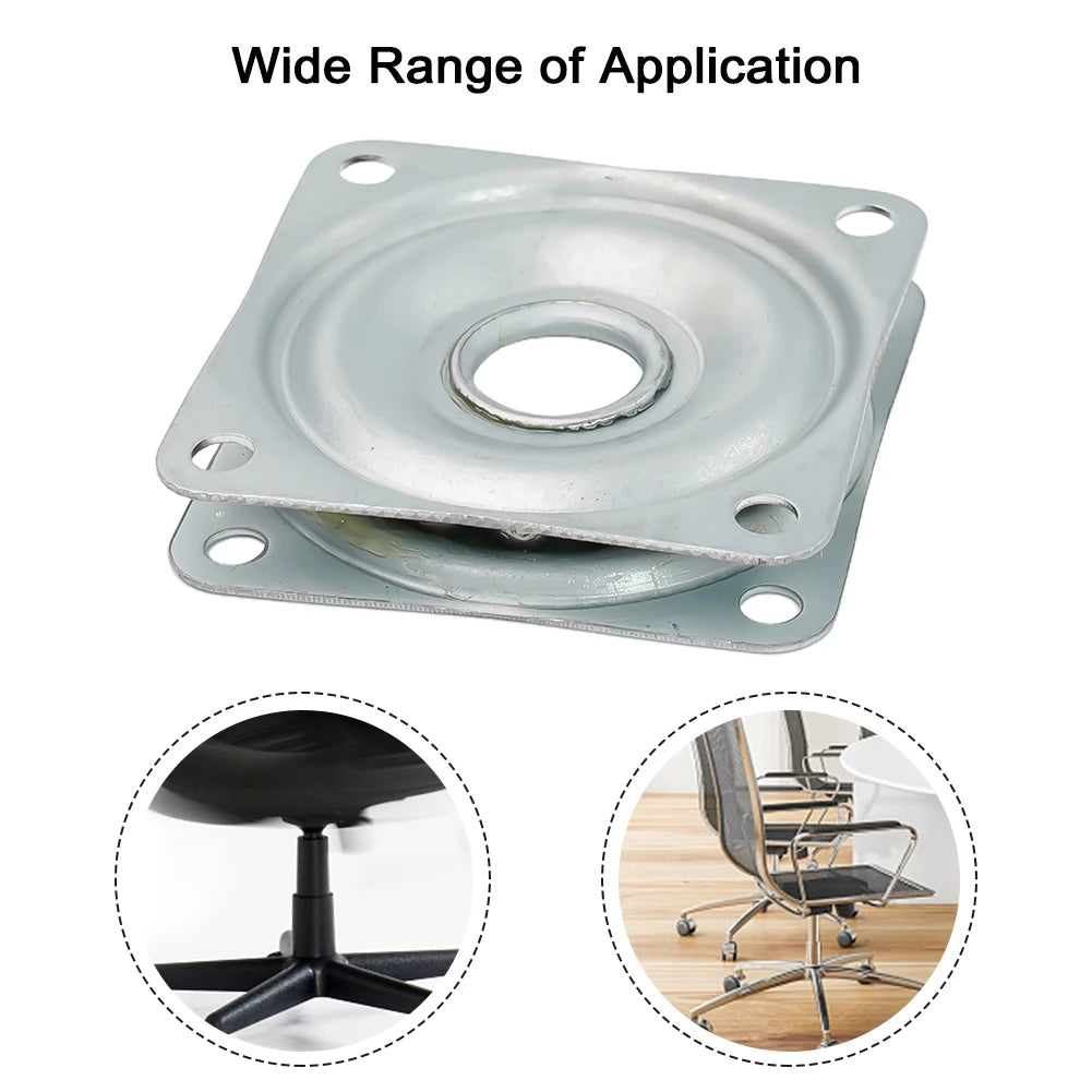 2/3/4 Inch Steel Square Lazy Susan 360 Degrees Rotating Rolling Bearing Turntable Bearings Plate For Office Swivel Chairs Qme