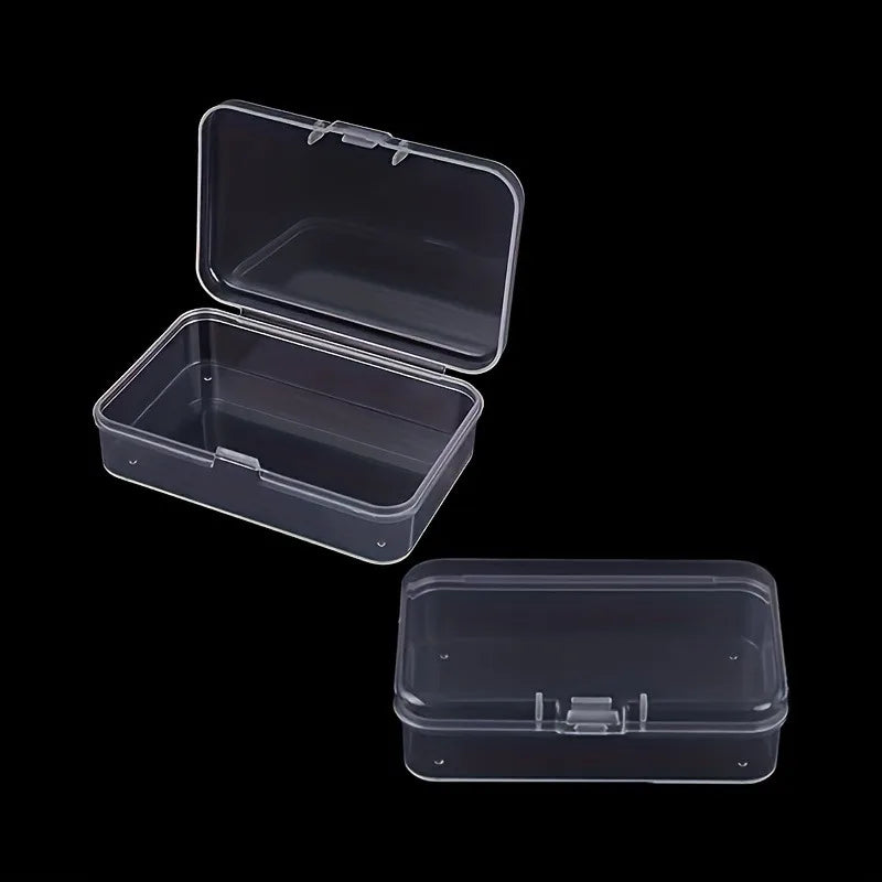 3pcs Plastic Transparent Storage Box, Storage Box For Small Items, Beads, Pearls, Jewelry, Handicrafts, Rubber Band, Hair Clip Qme