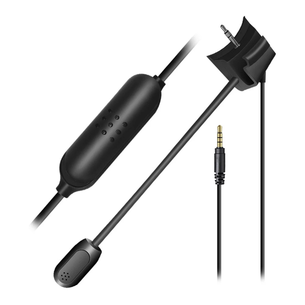 Detachable Gaming Boom Microphone 3.5mm Plug Cable Boom Microphone Noise Cancelling Gaming Boom Mic for Bose QC35/QC45 Qme