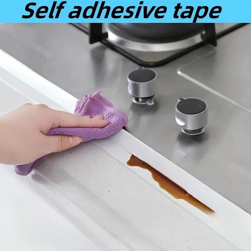 2 Roll PVC Sealing Tape For Bathroom Kitchen Caulk Strip Tape Self Adhesive Waterproof Wall Stickers Mold Proof Sealing Tapes Qme